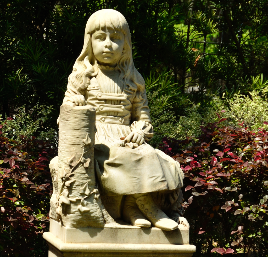 Statue of young girl, Bonaventure Cemetary