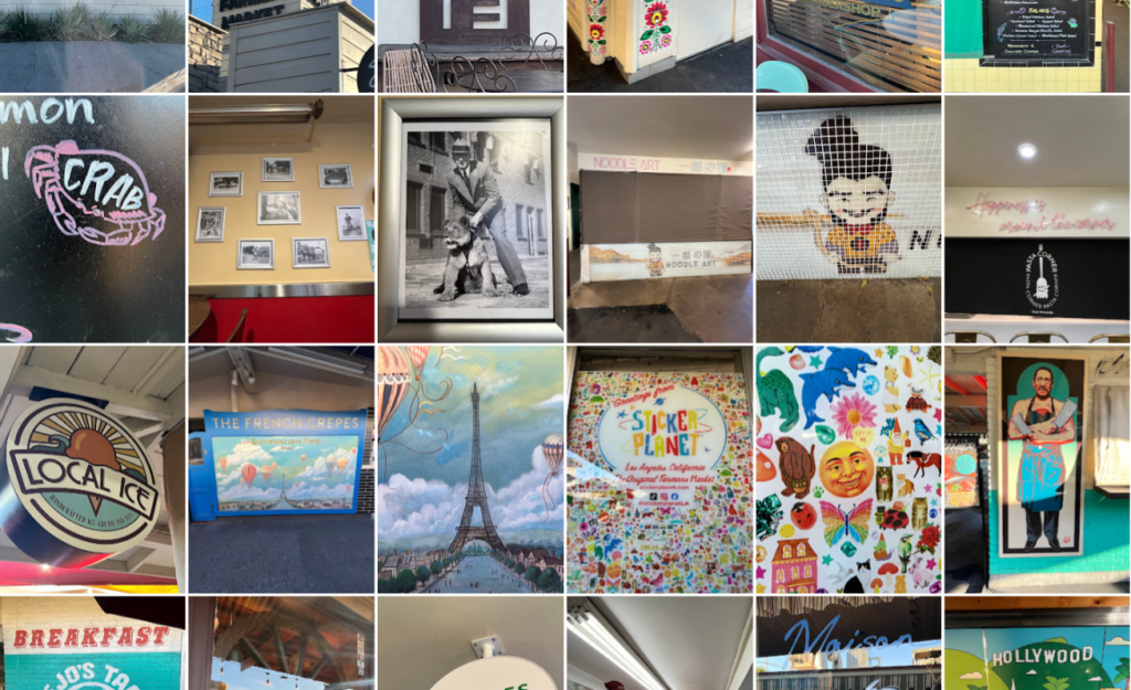 Photo details from the Original Farmer's Market in L.A.